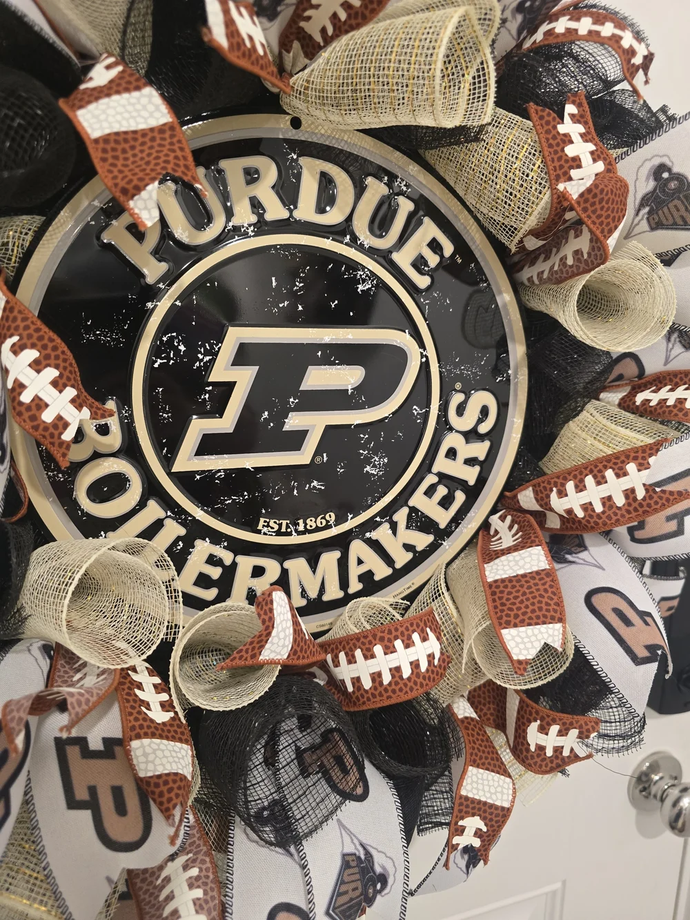 Purdue Football Wreath
